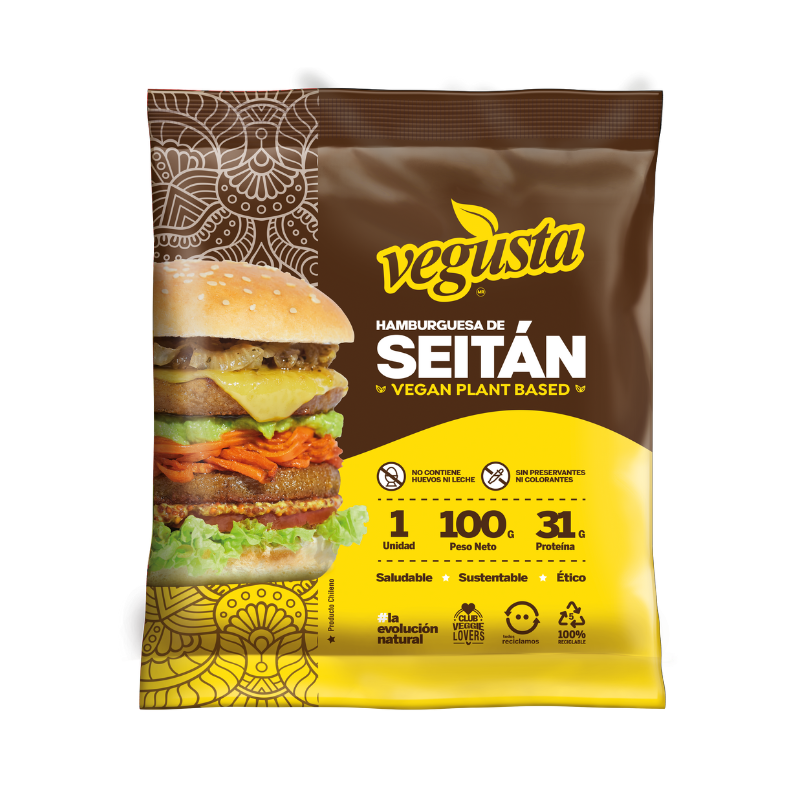 Hamburguesa de seitán individual Tienda Vegusta 🌱